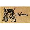 BANZAII TEXTILE INNOVATOR ONLINE Banzaii Zerbino Ingresso Casa in Fibra di Cocco 40x70 cm, Tappeto Porta con Base Antiscivolo, Resistente e Ideale per Interno ed Esterno - Welcome Gattino