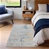 Safunion Tappeto Salotto pelo corto Moderno Astratto Tappeti Camera da letto Morbido Antiscivolo lavabile Tappeto Sala (80 x 120 cm, Grigio/Blu/Oro/Multicolore astratti)