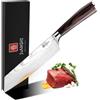 JUANSHI® Chopper 20,5 cm Lunghezza lama Coltello da intaglio Coltello Kiritsuke affilato Coltello da cucina per carne e verdure affilato in acciaio inossidabile, coltello multiuso