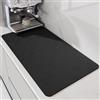 LIMNUO Tappetino per macchina da caffè, tappetino assorbente per piano di lavoro, tappetino assorbente per scolapiatti per bancone della cucina, sotto macchina da caffè (Nero, 80 x 43 cm)