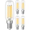 ledscom.de 5 pezzi E14 lampadina LED, T25, bianco caldo (2900 K), 4,2 W, 507lm