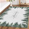 Artoid Mode Mery Xmas - Tappeto di Natale con fiocchi di neve, 160 x 220 cm, con fondo antiscivolo, per cucina, soggiorno