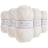 Utopia Crafts Super Aran - Filato per lavori a maglia e uncinetto, 5 pezzi, 100 g, colore: