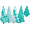 DII Everyday Collection Foodie Set da cucina, strofinaccio e canovaccio, verde acqua, 5 pezzi