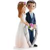 dekora - Decorazione per Torte di Matrimonio -16 cm di altezza - Sposini per Torta Matrimonio - Cake topper Matrimonio - Statuine Sposi per torta Nuziale - Base adatta al contatto alimentare