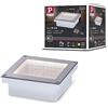 Paulmann 94336 Luce da esterni LED Brick con rilevatore di movimento IP67 100x100 mm angolare 1x0,8 W alluminio, grigio metallo, acciaio legato 3000 K