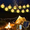 SALCAR 15M Catena Luminosa Esterno Solare 60 LED con Telecomando, 8 Modalità Luci Solari Esterno IP44 Impermeabile Cristallo Globo Lucine Decorative Solare per Giardino, Patio, Festa (Bianco Caldo)