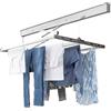 JUWEL Samba 140 30041 - Stendibiancheria da soffitto (lunghezza 13,7 m, per grandi pezzi di biancheria/biancheria da letto, abbassabile fino a 120 cm)