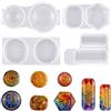 HQdeal 4Pcs Stampi in Resina Siliconica per creazione di Gioielli, Stampo Gioielli in Silicone, Stampi in Resina Epossidica, Stampi Colata in Resina per Collane Pendenti Braccialetti Orecchini