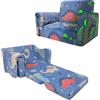 alldomess Poltroncina per Bambini 2-in-1,Cartoon Comodi Sedia Bambini | Poltroncina per Trasformabile in Lettino Stabile Divano Morbido Letto Bambina per Soggiorno Sala Giochi