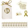 Ingrosso e Risparmio Bomboniere Comunione Set 10 Scatolina Bustina con Simboli Sacri Color Oro in Rilievo Bustine Confetti Bigliettino Personalizzabile Confettata Portaconfetti Bimbo Bimba Fai da Te