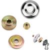 MagiSel Accessori decespugliatore, Ricambi e accessori decespugliatore a scoppio, Dadi per lama di ricambio in metallo per decespugliatore, 4 dadi M10 sinistro, Custodia Protettiva, Piastra per Lama