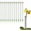 SULIUDAJI Palo di Sostegno per Orchidee - 10 Pezzi Clip Supporto con Stelo Singolo Anello - Riutilizzabile