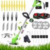 KEJSNDXC Decespugliatore A Batteria, 24v Decespugliatore Elettrico, Tagliabordi A Batteria 5 In 1testata Regolabile E Maniglia Telescopica Per Il Taglio Di Giardini, Prati E Terreni Agricoliq (style-3)