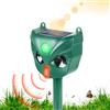 BAIFULAI Spaventatore solare per gatti ad ultrasuoni impermeabile per giardino con sensore di movimento, spaventapasta martore con flash LED, 5 intervalli di frequenza, per talpe, cani, uccelli