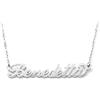 Flowers Collana con Il Tuo Nome in Acciaio lucidissimo, Stile Carrie Bradshaw dal Cult Sex & The City per Essere Sempre al Top. Idea Regalo (Benedetta)
