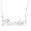 Flowers Collana con Il Tuo Nome in Acciaio lucidissimo, Stile Carrie Bradshaw dal Cult Sex & The City per Essere Sempre al Top Idea Regalo (Paola)