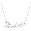 Flowers Collana con Il Tuo Nome in Acciaio lucidissimo, Stile Carrie Bradshaw dal Cult Sex & The City per Essere Sempre al Top Idea Regalo (Ester)