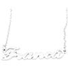 Flowers Collana con Il Tuo Nome in Acciaio lucidissimo, Stile Carrie Bradshaw dal Cult Sex & The City per Essere Sempre al Top Idea Regalo (Franca)