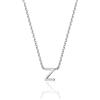 Aka Gioielli® - Collana con Iniziale in Argento Sterling 925, Ciondolo con Lettera dell'Alfabeto dalla A alla Z