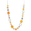 FULU AUTUMN Collana di perle lunga in argento - Collana boheme con cristalli e perle in pietra naturale, gioielli fantasia, idea regalo per la festa della mamma, 95 cm, Pietra Cristallo, Senza Gemme