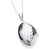 Old English Jewellers Collana con ciondolo portafoto ovale in argento Sterling 925 + catenina regolabile da 42 mm x 21 mm