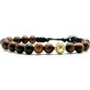 Samsara Bracciale Tibetano Buddista Regolabile Uomo Donna, Perline in Legno Agarwood Naturale con Mantra, Cordino in Cotone Cerato Resistente, Stile Shamballa Artigianale, Idea Regalo