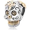 MiniJewelry Ciondoli Teschio di Zucchero Dia de los Muertos adatti per Braccialetti Pandora Regalo di Gioielleria per Natale Compleanno per Donne Figlia Nipote Sorella Amicizia, One Size, Metallo, Non pietra