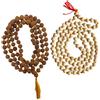 Naisha Tulsi Holy Basil Japa Mala & Rudraksha Mala, 108+1 perline Japa Mala, 5 facce Panch Mukhi Rudraksha Seed per Mantra Jaap quotidiano con nappina