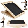 SUPRBIRD Balance Board e Tavola Inclinata in Legno, Tavoletta Propriocettiva, Tavola Inclinata Regolabile con 5 Angoli di Inclinazione, Tavola Equilibrio e Barella per Polpacci