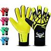 BEAST RAGE Guanti da portiere per bambini, adolescenti e adulti, guanti da portiere di calcio per ragazzi e bambini (giallo, misura 10 per adulti (L))