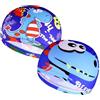 PlandleLee 2 Pezzi Cuffia Piscina, Cuffie da Nuoto, Cappello da Nuoto in Poliestere, Cuffia da Bagno, Cuffietta da Nuotare Elastica