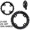 NONE 2*10S Corona Della Bicicletta 104/64BCD MTB Corona 26T 38T Doppia Velocità Mountain Bike Ruota di Catena Per 20 Velocità Bici Guarnitura