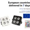 aicpose 4x18W Led RGBWA UV 6IN1 Batteria a colori Wireless DMX Led Par Light Mini Batteria Luce per feste 2.4G Wireless