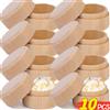 NONE 1/10PCS Mini Scatole di legno rotonde Gioielli in legno naturale Anelli Orecchini Contenitore di stoccaggio Fai da te Anniversario Regalo di San Valentino Decor