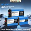 Powgrow Inverter di Potenza a Onda Sinusoidale Pura POWER 12KW 8KW 5KW 4KW da DC 12V 24V a AC 220V, Convertitore Portatile Power Bank, Inverter Solare per Auto