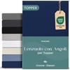 Twinzen Lenzuola Matrimoniali 200x200 cm Premium, Cotone con 5% Elastico - Altezza 18cm, per Coprimaterasso - Blu scuro - Oeko-Tex