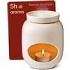 Praknu Brucia Essenze in Ceramica 75 ml Bianco - per Oli Essenziali e Cere