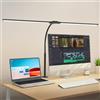 OUTON Lampada da Scrivania LED 85,5 cm Doppia Testa, 24W, Nero