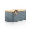 LARS NYSØM Portapane Moderno Metallo - Contenitore Scatola Pane da Cucina | 34.5x18.5x15.8cm Acciaio Inox Portapane - Freschezza Duratura - Piedini Antiscivolo e Coperchio in Bambù Adatto come Tagliere