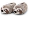 NICI Pantofole in peluche per bambini e adulti, motivo bradipo Izzy Icetumbler, calde e con suola antiscivolo, numero 40-43, beige - 62452