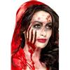 SMIFFYS Protesi ferita da artigli in lattice, Rossa, con adesivo Halloween