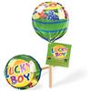 Lucky Boy Surprise Mega XXL Lollipop Gigante con 5 Mini Lecca‑Lecca Assortiti e un Omaggio, Gusti Frutta, circa 28 cm, 65 g, Idea Regalo per Bambini e Ragazzi