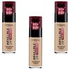 L'Oreal Paris L'Oréal Paris Fondotinta fluida infallibile 24 ore Fresh Wear, per tutti i tipi di pelle, 145 beige rosato, confezione da 3 (3 x 30 ml)