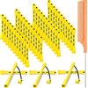 WILLBOND 48 Pezzi Perm Capelli Corti Aste per Onde Fredde Plastica Canne Perming Bigodini Arricciacapelli con Pettine Acciaio Codone Pettine per Coda di Ratto Parrucchieri (Giallo e Arancione, 0,28 Pollici)