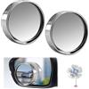APOMOONS 2 PCS Specchio Punto Cieco Auto con Piccolo Crisantemo Decorazione Console Centrale,Specchios Aggiuntivo Specchios Auto 360° Specchio Punto Cieco Regolabile per Autos, SUV e Camion