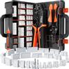 SOMELINE Pinza Crimpatrice Mini-Fit Jr Connettori Set, 2-24 Pin 4,2mm (0,25-1,5mm²/24-16 AWG), con Estrattore & Spelafili, per PC & Stampante 3D - Pinza per Molex, Dupont, KF2510, TE