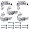Aerzetix - Set di 5 Maniglie per Mobili in Metallo - Interasse 32mm - Finitura Cromo - per Porte Armadio Cassetto Cucina Soggiorno - Design Interno Arredamento