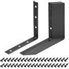 QUARKZMAN 24 Set L Angolo Staffa Angolare Giunto Metallico Staffe Angolo Retto Fermo Con Viti Per Scaffali Legno Nero 3.94x0.59x3.94