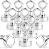 swihorab Ganci magnetici, 12 pezzi, magneti con ganci, magneti al neodimio, 20 mm, per cucina, frigoriferi, aule, crociera, argento